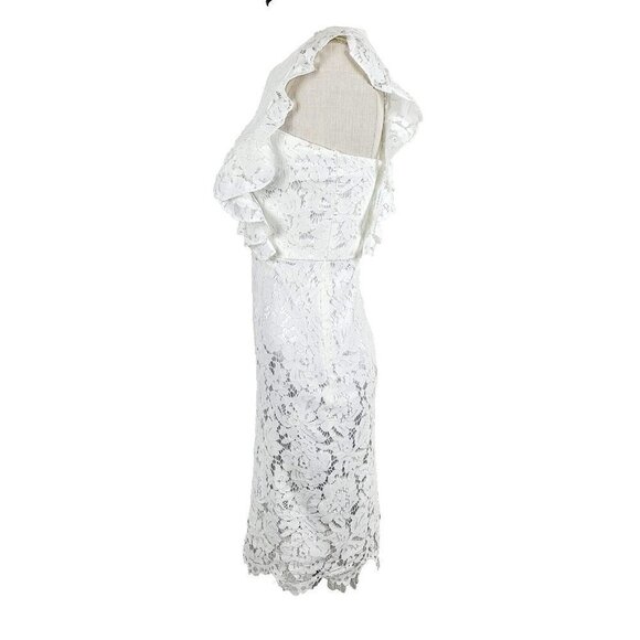 Cinderella Divine Dress XS White Lace Flutter Sleeve Straight Pencil Kne… - Picture 4 of 5